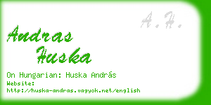 andras huska business card